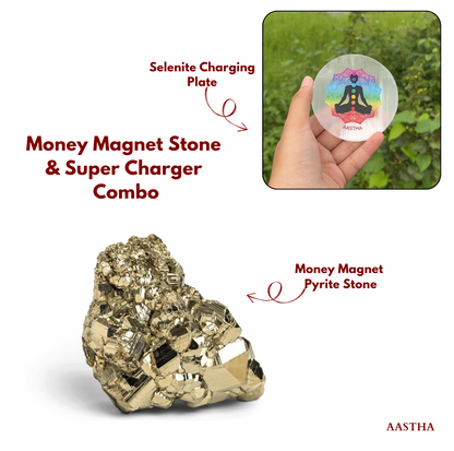 50 grams Money Magnet Pyrite Stone & Super Charger Combo