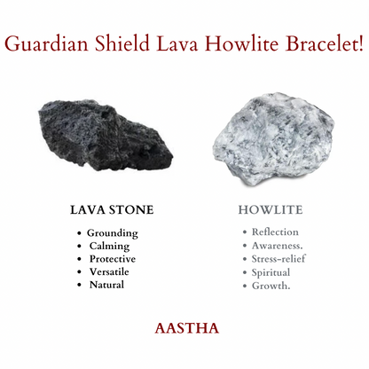 Guardian Shield Lava Howlite Bracelet